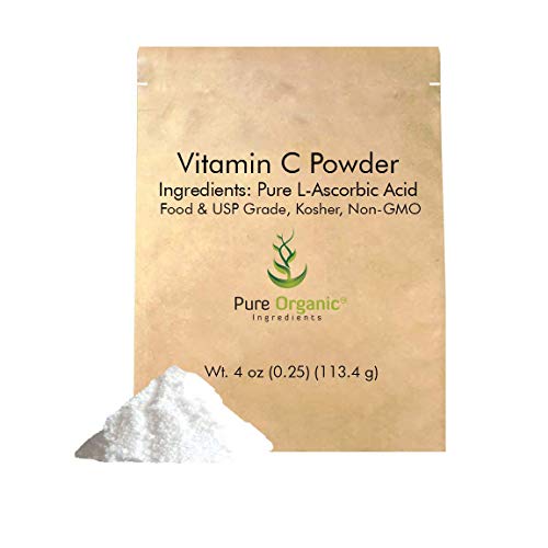 Product Cover Vitamin C Powder (4 oz.) by Pure Organic Ingredients, Eco-Friendly Packaging, L-Ascorbic Acid, Antioxidant, Boost Immune System, DIY Skin Care