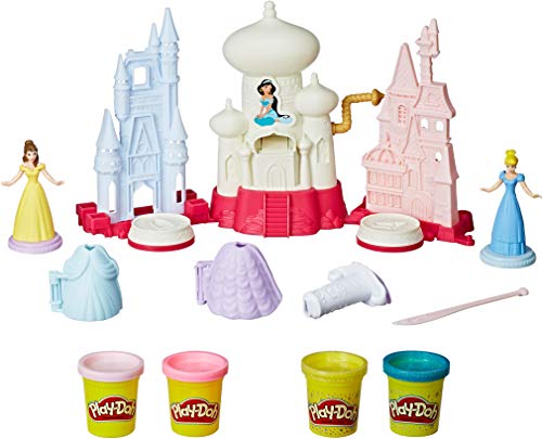 Product Cover Play-Doh Sparkle Kingdom 3-in-1 Disney Princess Toy Castle with 4 Non-Toxic Colors, 2-Ounce Cans