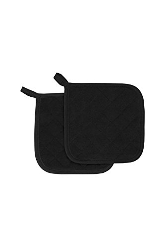 Product Cover RITZ Food Service CLTPH8BE-1 Cotton Terry 450 Degree Pot Holders, 8-Inch, Black/Brown