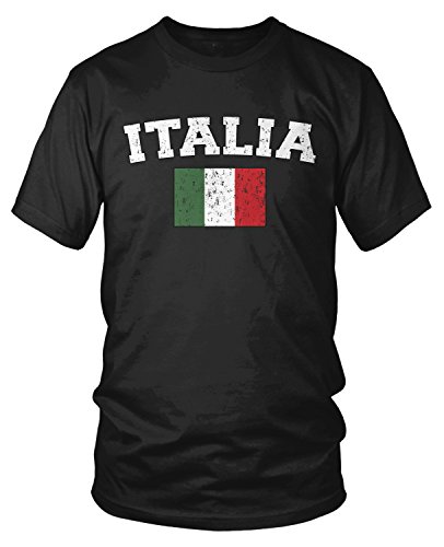 Product Cover Amdesco Men's Italian Flag, Flag of Italy, Love Italia T-Shirt