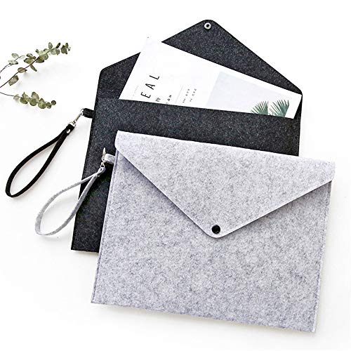 Product Cover File folders-Felt Folder Expanding File Folder Paper Portfolio Case Letter Envelope A4 Folders (2pcs)