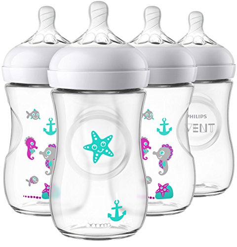 Product Cover Philips Avent Natural Baby Bottle with Seahorse Design, 9oz, 4pk, SCF659/47