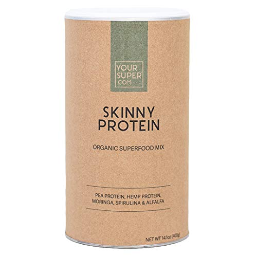 Product Cover Skinny Protein Superfood Mix by Your Super, Plant Based Protein Powder, Lose Weight & Control Hunger, Post Workout Recovery, Essential Amino Acids, Non-GMO, Organic Ingredients