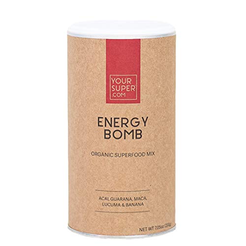 Product Cover Energy Bomb Superfood Mix by Your Super, Plant-Based Energizing Powder, Coffee & Energy Drink Replacement, Essential Vitamins & Minerals, Non-GMO, Organic Ingredients