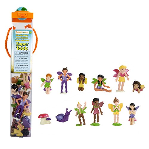 Product Cover Safari Ltd. Super TOOBs - Friendly Fairies - Quality Construction from Phthalate, Lead and BPA Free Materials - for Ages 3 and Up