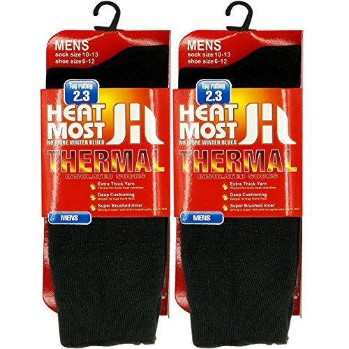 Product Cover USBingoshop 2 Pairs Mens Heat Thick Insulated Extreme Boot Winter Thermal Socks 10-13