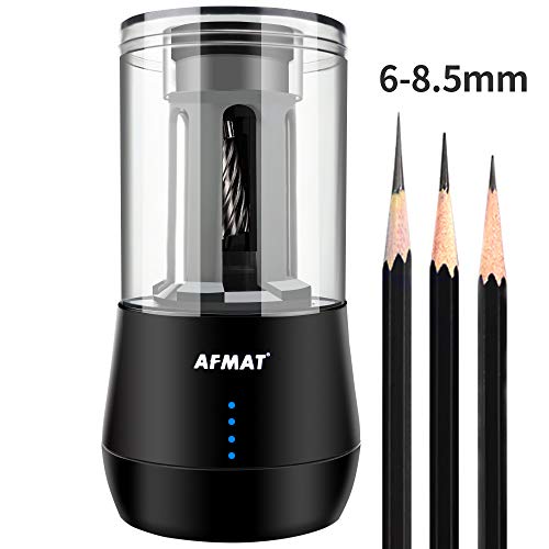 Product Cover AFMAT Long Point Pencil Sharpener, Electric Pencil Sharpener, Rechargeable Heavy Duty Pencil Sharpener for Artists(6-8.5mm), Charcoal Pencil Sharpener for Sketching&Drawing Pencils,25mm Super Long Tip