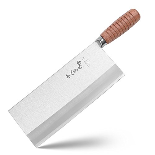 Product Cover 9-inch Kitchen Knife Professional Chef Knife Stainless Steel Vegetable Knife Safe Non-stick Coating Blade with Anti-slip Wooden Handle