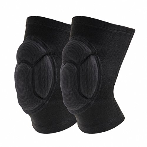 Product Cover HeeLinB Knee Pads (1Pair) Thick Sponge Collision Avoidance Kneeling Kneepad Outdoor Climbing Sports Riding Working Knee Protector Protection (Large), Black, Large