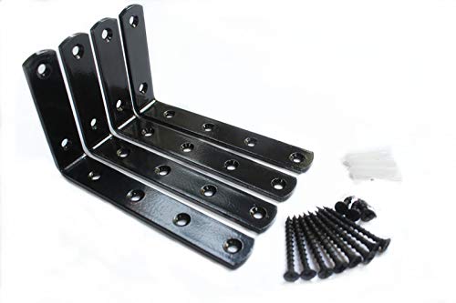 Product Cover MHMYDZ 4 Pcs Black Steel Heavy Duty
