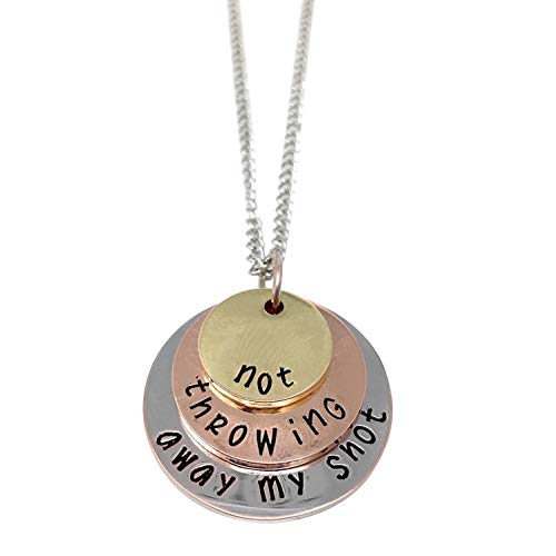 Product Cover Theatre Nerds 'Not Throwing Away My Shot' tri-Layer Necklace - Broadway Musical Inspired