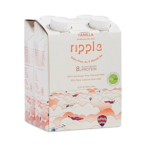 Product Cover RIPPLE FOODS PBC, Milk, Aseptic, Vanilla, Pack of 4, Size 4/8 FZ, (Gluten Free Vegan)
