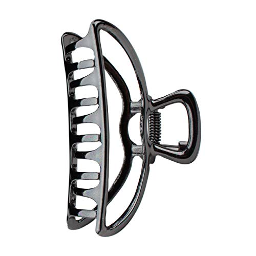 Product Cover Kitsch Hair Clips, Metal Hair Claw Clips, Hair Accessories for Women, Large Hair Clip, 3 Inches Wide (Open Shape Claw Clip, Hematite)