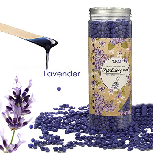 Product Cover Wax Beans - LuckyFine Hard Wax Beans Hard Body Wax Beans Hot Film, Hair Removal Depilatory Wax Beads for Women Men, Suit for Body Facial Arm Legs and Sensitive Areas Bikini Area 300g/10oz (Lavender)