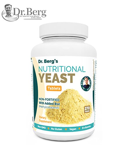 Product Cover Nutritional Yeast Tablets - Non-Fortified - B-Vitamin Complex - Natural B12 Added - 270 Tablets - No Gluten - Vegan - Non-GMO - Non Synthetics