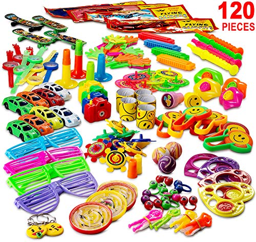 Product Cover Reca 120 Kids Prizes Party Favors for Kids Party, Birthday Party Toy Assortment , Teachers and Parents Rewards, Carnival Prizes, Pinata Fillers , Stocking Stuffers