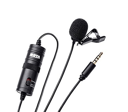 Product Cover Boya BYM1 Omnidirectional Lavalier Condenser Microphone with 20ft Audio Cable (Black)