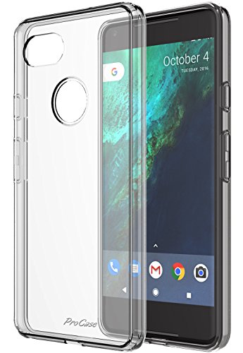 Product Cover ProCase Google Pixel 2 XL Case Clear, Slim Hybrid Crystal Clear Cover Protective Case for Google Pixel 2 XL 2017 -Clear