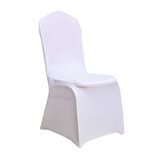 Product Cover Juvale Banquet Chair Covers - 20-Piece Set of White Foldable Chair Covers, Modern Folding Chair Slipcovers for Weddings, Formal Events, Chair Decorations