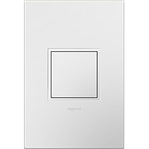 Product Cover Legrand adorne 15Amp 1-Gang Pop-Out Outlet in White With Matching Wall Plate, ARPTR151GW2WP
