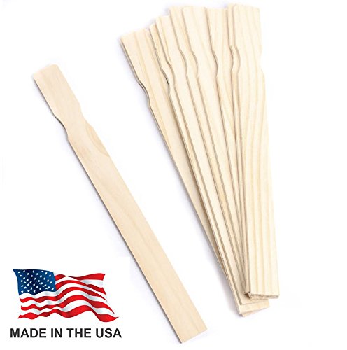 Product Cover Made in USA Woodman Crafts Paint Stir Sticks - 14 Inch Premium Grade Wood Stirrers - Use for Wood Crafts - Paddle to Mix Epoxy Or Paint - Garden - Library (Pack of 25)