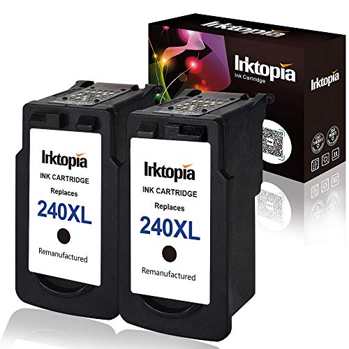 Product Cover Inktopia Remanufactured Ink Cartridges Replacement for Canon PG-240XL 240XL (2 Black) High Yield for Canon PIXMA MG3620 MG3520 MX532 MX472 MX452 MG3220 MG2220 MG2120 MX392 MX432 MX512 MG3522 MG3620