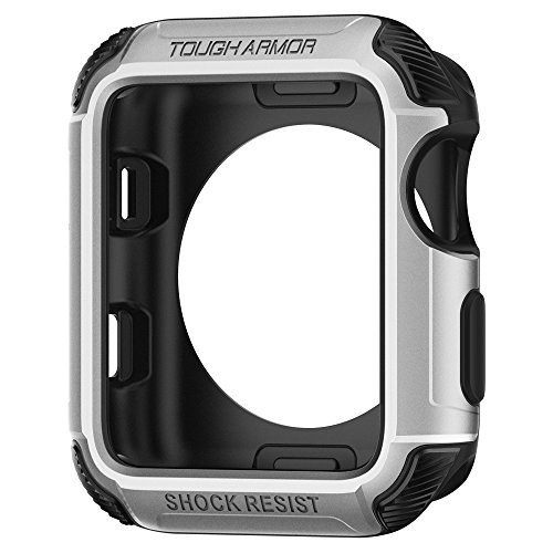 Product Cover Spigen Tough Armor [2nd Generation] Designed for Apple Watch Case for 42mm Series 3 / Series 2 / Series 1 - Silver
