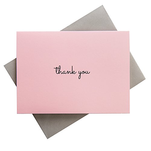 Product Cover Sweetzer & Orange - Pink Thank You Cards Bulk Box Set of 50 Blank Cards with Envelopes - 4x5.5
