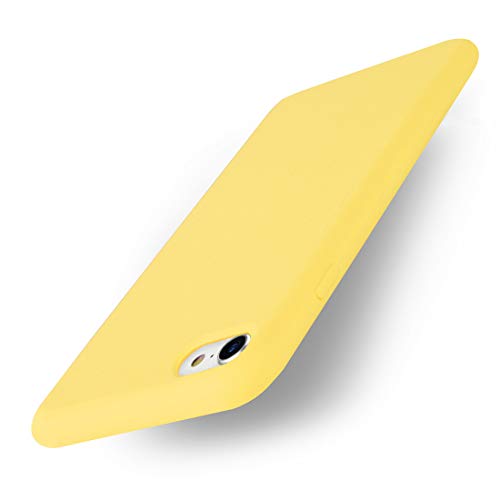 Product Cover Yajuhoy iPhone 8 Case / iPhone 7 Case, Liquid Silicone Gel Rubber Case Soft Microfiber Cloth Lining Cushion Compatible with Apple iPhone 8 (2017) / iPhone 7 (2016) - Yellow