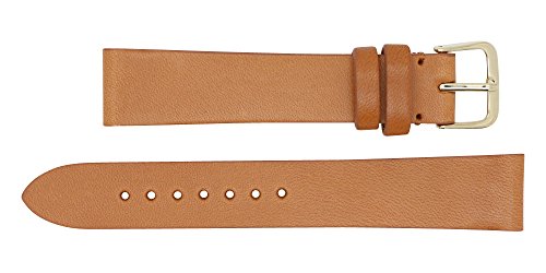 Product Cover Made in The USA - English Bridle Leather - Flat Watch Strap Band - Gold and Silver Buckles Included - Available in Black Brown and Tan - Factory Direct - Real Leather Creations