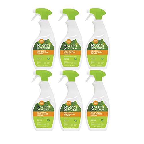 Product Cover Seventh Generation Disinfecting Multi-Surface Cleaner - Spray - 26 oz (1.62 lb) - Lemongrass Citrus Scent (6 Pack)