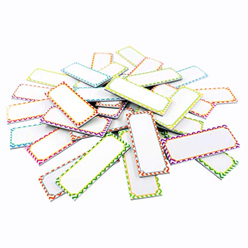 Product Cover Magnetic Dry Erase Labels Name Plates White Board 32 Labels 8 Colors,3.2