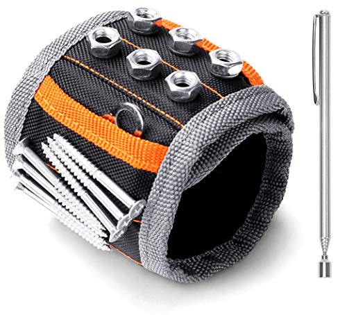 Product Cover HORUSDY Magnetic Wristband,with Strong Magnets for Holding Screws, Nails, Drilling Bits, of The Best Christmas Day Tools for Men (Gift)