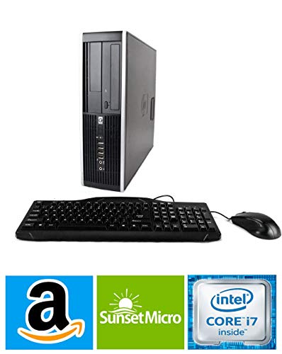 Product Cover HP Elite 8300 SFF Small Form Factor Business Desktop Computer, Intel Quad-Core i7-3770 up to 3.9Ghz CPU, 8GB RAM, 256GB SSD, DVD, USB 3.0, Windows 10 Professional (Renewed)