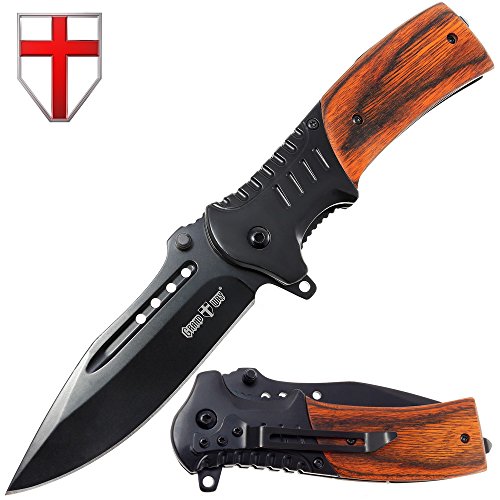 Product Cover Pocket Knife Spring Assisted Folding Knives - Military EDC USMC Tactical Jack Knifes - Best Camping Hunting Fishing Hiking Survival Knofe - Travel Accessories Gear - Boy Scout Knife Gifts for Men 0207