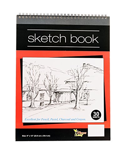 Product Cover Wired Sketch Book - 9x12-Inch - 30 Sheets per Book - Excellent for Pencil, Pastel, Charcoal and Crayon from Northland Wholesale. (1-Sketch Book)