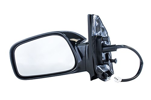 Product Cover Driver Mirror for Toyota Corolla CE (2003 2004 2005 2006 2007 2008) Side Smooth Black Power Operated Non-Heated Non-Folding Left Outside Rear View Replacement Door Mirror - Parts Link # TO1320178