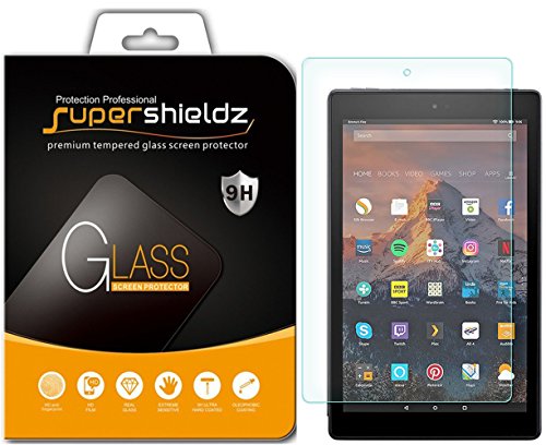 Product Cover Supershieldz for All New Fire HD 10 Tablet 10.1 inch (9th and 7th Generation, 2019 and 2017 Release) Tempered Glass Screen Protector, Anti Scratch, Bubble Free