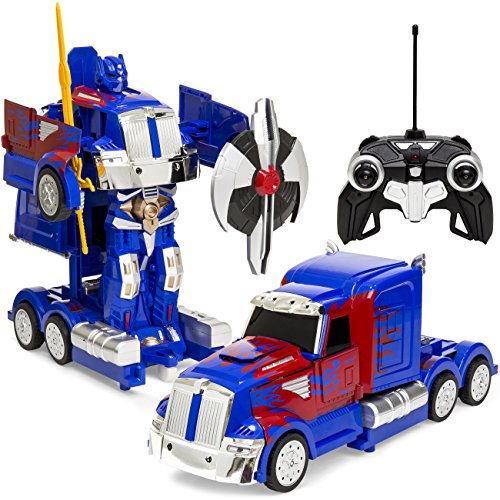 Product Cover Best Choice Products 27MHz Transforming Semi-Truck Robot RC Toy w/ Dance Modes, Music, Sword, Shield