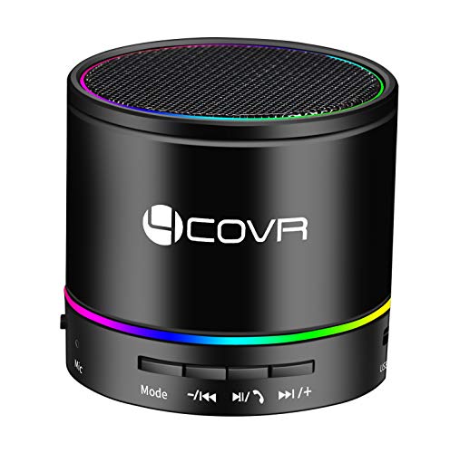 Product Cover Wireless Bluetooth Speaker - Forcovr Mini LED Best Multi-Function Portable Indoor Outdoor Stereo Bluetooth Speakers Bass HD Surround, Built-in Microphone, FM Radio, Handsfree Call, AUX Input