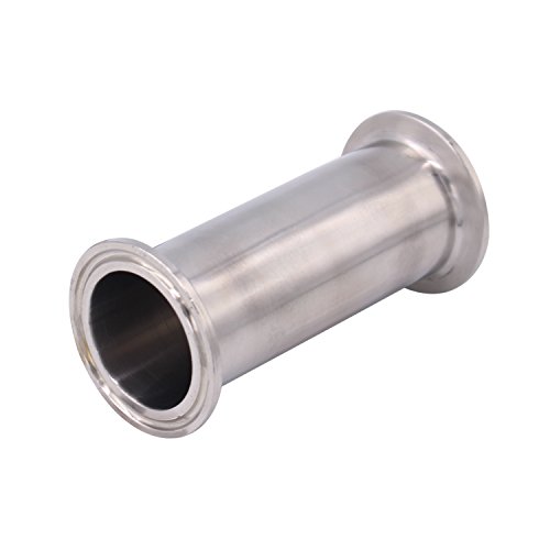 Product Cover DERNORD Sanitary Spool Tube with Clamp Ends,Stainless Steel 304 Seamless Round Tubing with 1.5 inch Tri Clamp 50.5MM Ferrule Flange (Tube Length: 4 Inch / 102MM)