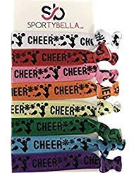 Product Cover Infinity Collection Cheer Hair Ties- Girls Cheer Hair Accessories- Cheerleading Elastics For Cheerleaders Cheer Teams