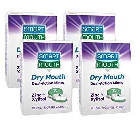 Product Cover SmartMouth Dry Mouth Mints with Smart-Zinc, Moisturizes and Freshens Breath, Sugar Free, 4 pack