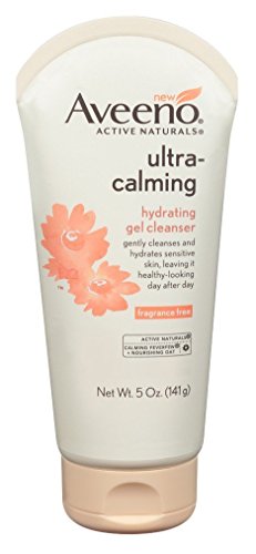 Product Cover Aveeno Ultra-Calming Hydrating Gel Facial Cleanser with Calming Feverfew and Nourishing Oat, Face Wash for Dry and Sensitive Skin, Fragrance-Free and Non-Comedogenic, 5 oz (Pack of 2)