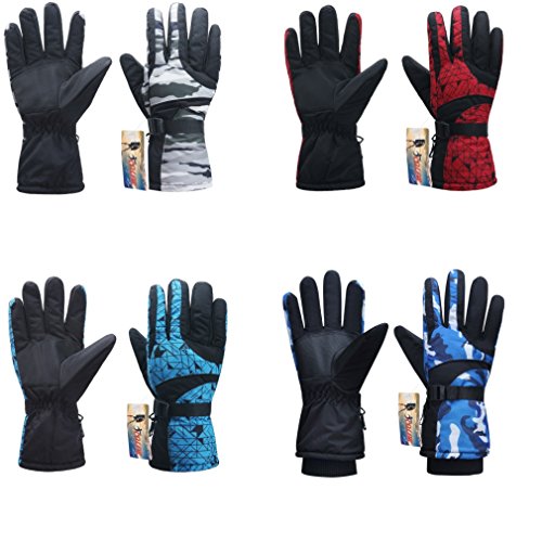 Product Cover ICOLOR Ski Gloves Snowboard Gloves Winter Warm Ski Golve for Outdoor Sports Skiing Sledding Warm Windproof Bicycle Cycling Snow Snowboarding Snowmobile Golve