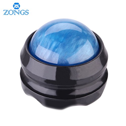 Product Cover Manual Massage Ball Pain Relief Back Roller Massager Self Massage Therapy and Relax Full Body Tools for Sore Muscle Joint Pain Essential Oils or Lotion Relax (Blue)