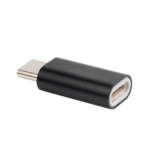 Product Cover Lightning to Type C Adapter - Goodex 8-Pin Apple Lightning Female to USB Type-C Male Charge and Sync Adapter (Black)