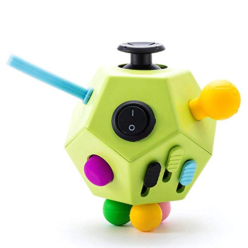 Product Cover Fidget Dodecagon,12 Sided Fidget Cube Toy Relieves Stress and Anxiety for Kids and Adults with ADD,OCD,ADHD,Autism (Green/B1)