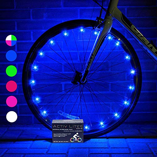 Product Cover Activ Life Bike Wheel Lights (2 Tires, Blue) Best Gifts for Men for Christmas Stocking Stuffers & Birthday Gifts, Teens & Boys. Top Unique Presents for Kids 2019 Ideas for Him, Dad, Brother, Uncle