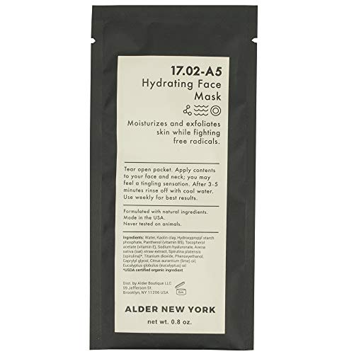 Product Cover Alder New York Hydrating Face Mask- Moisturizes & Exfoliates Skin While Fighting Free Radicals